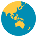 earth globe asia-australia
