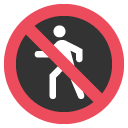 no pedestrians