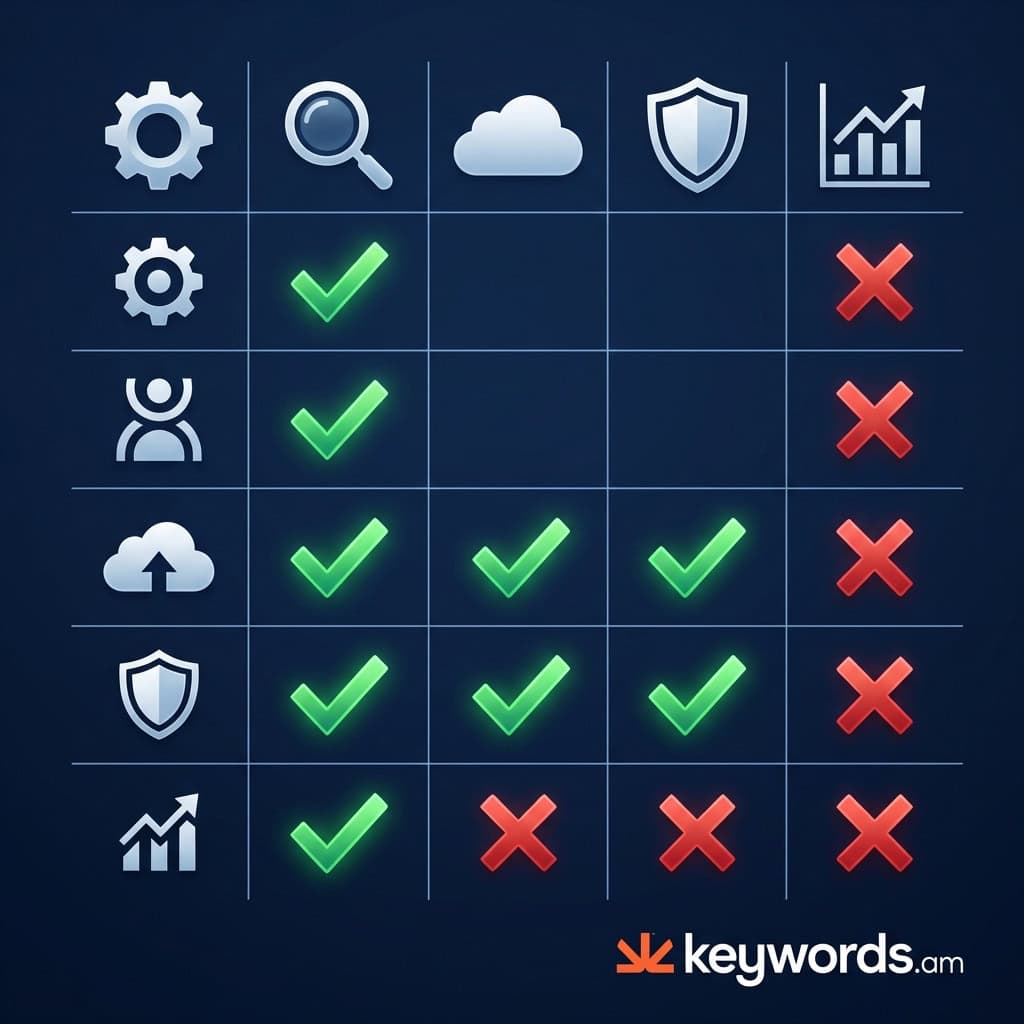 Keywords.am amazon keyword tools comparison matrix non-technical sellers