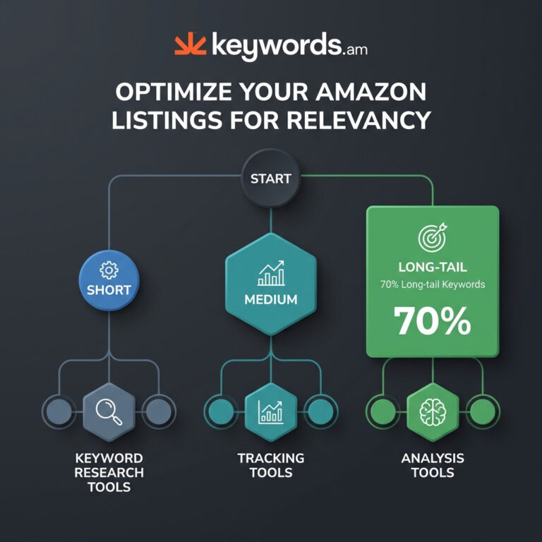 Keywords.am AI tools decision flowchart for Amazon sellers