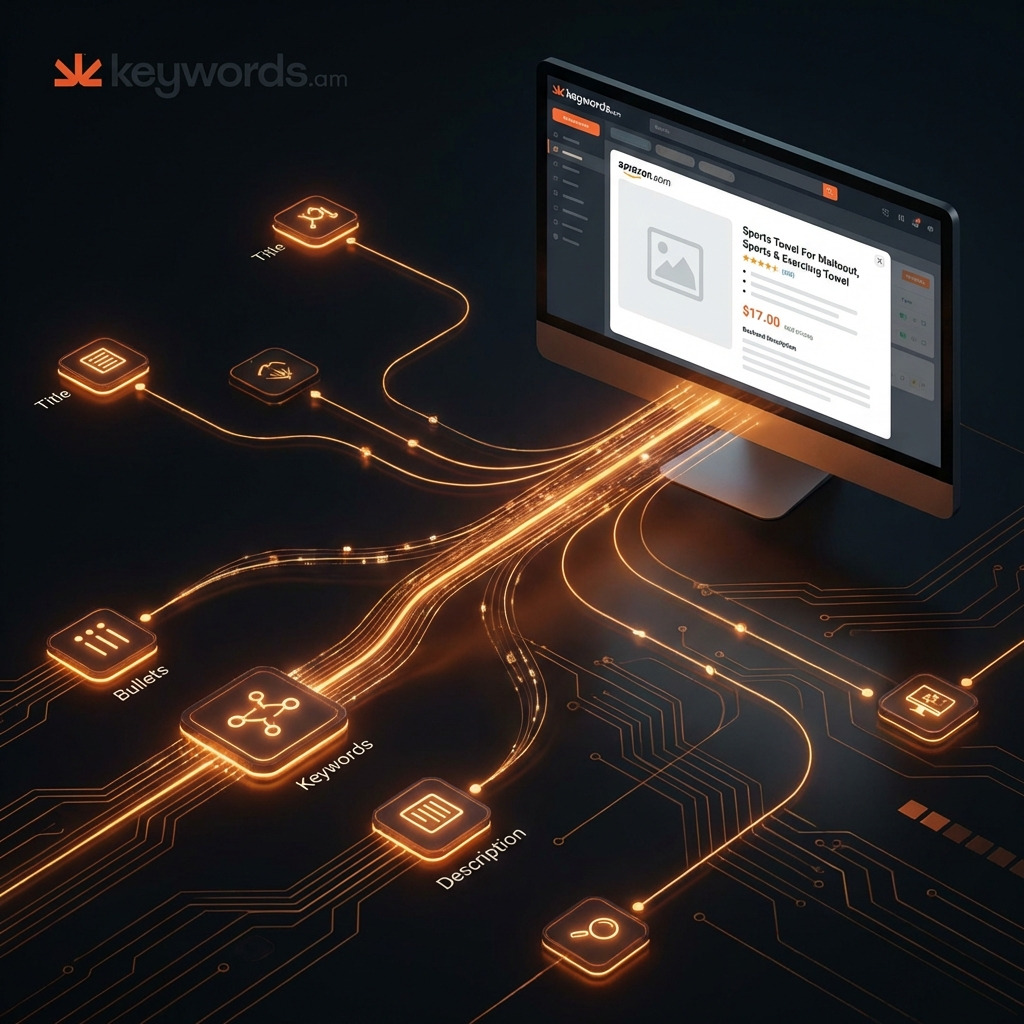 Keywords. Am amazon listing optimization guide showing unified tfsd framework elements