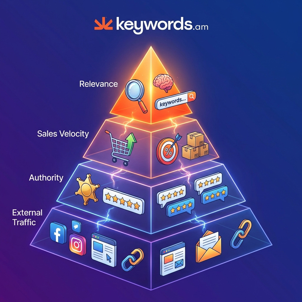 Keywords. Am amazon listing optimization a10 algorithm ranking factors hierarchy diagram