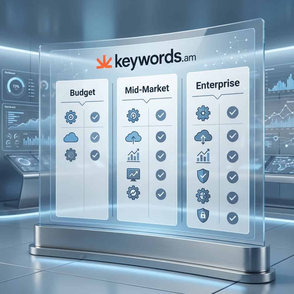 Keywords. Am white label amazon agency tools comparison matrix showing feature tiers