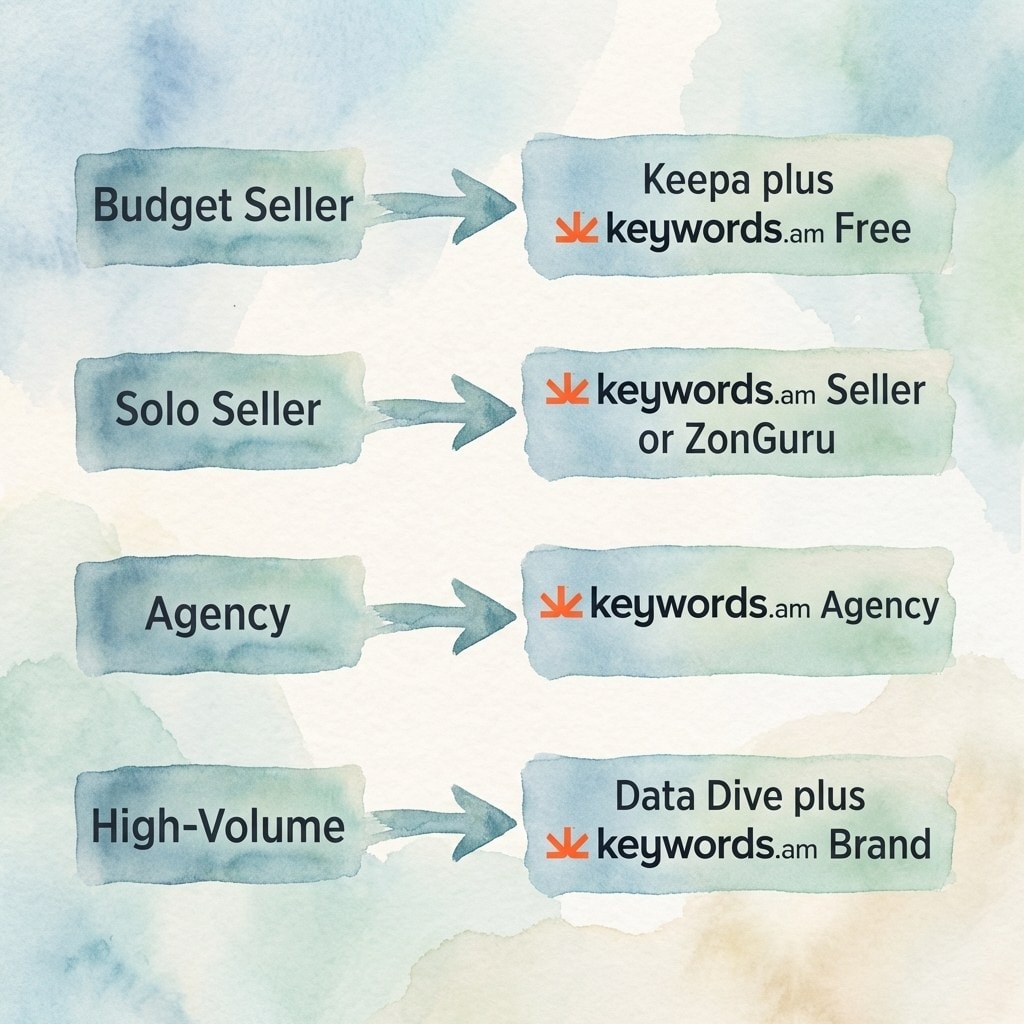 Keywords.am helium 10 alternatives recommendation by seller type