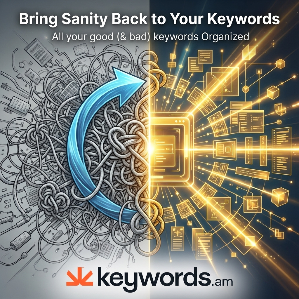 Comparison of chaotic unoptimized keywords vs structured optimized listing
