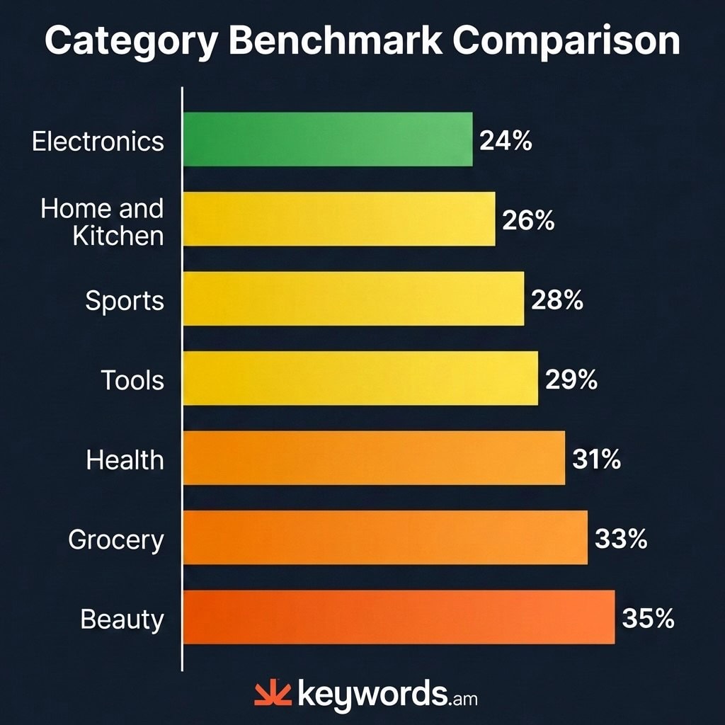 Keywords.am amazon acos by category benchmarks 2026