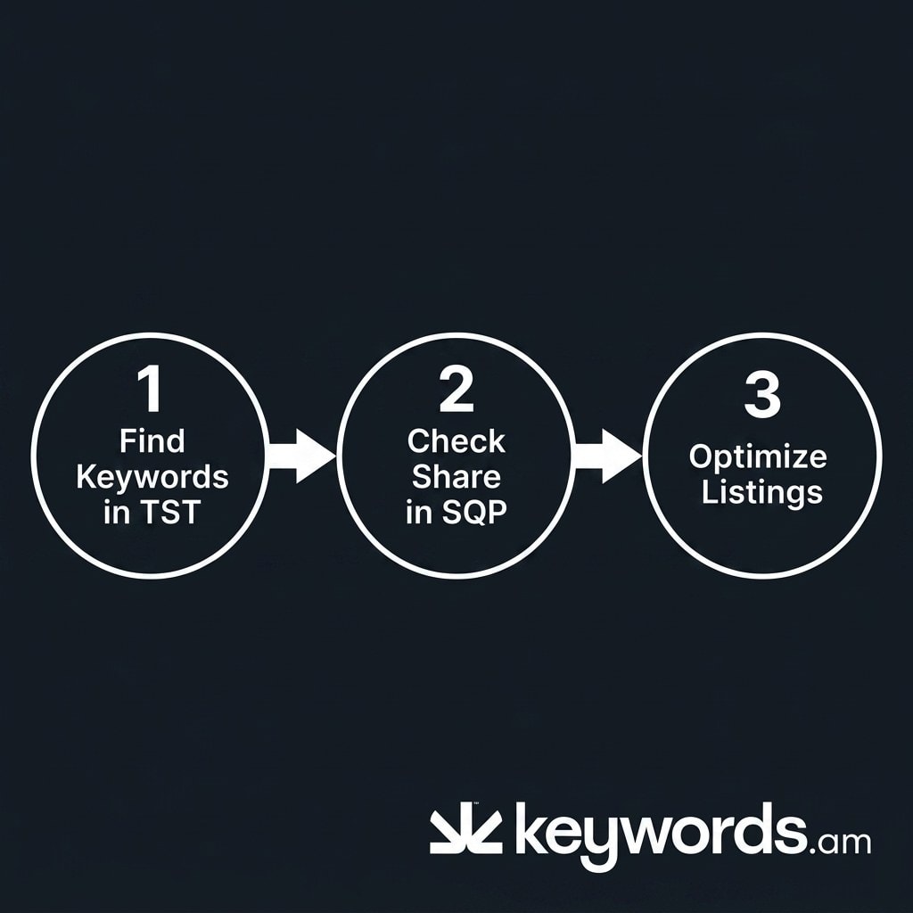 Keywords.am amazon brand analytics keyword research TST SQP combo workflow