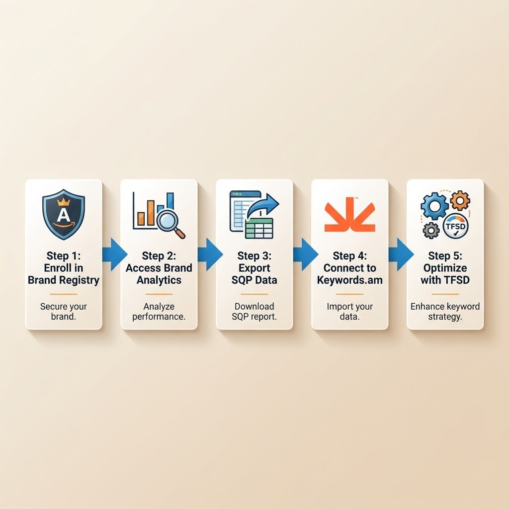 Keywords.am amazon brand registry to listing optimization workflow using SQP data