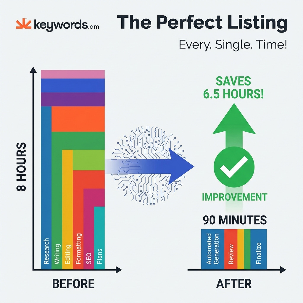 Amazon listing software agencies time savings case study 8 hours to 90 minutes workflow Amazon listing software agencies time savings case study 8 hours to 90 minutes workflow