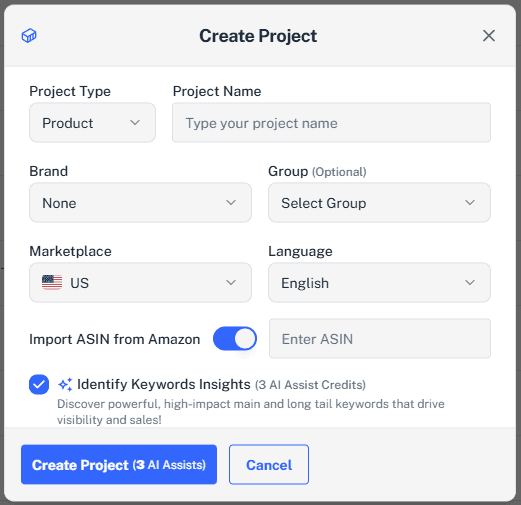 Importing your amazon listings into keywords - keywords. Am